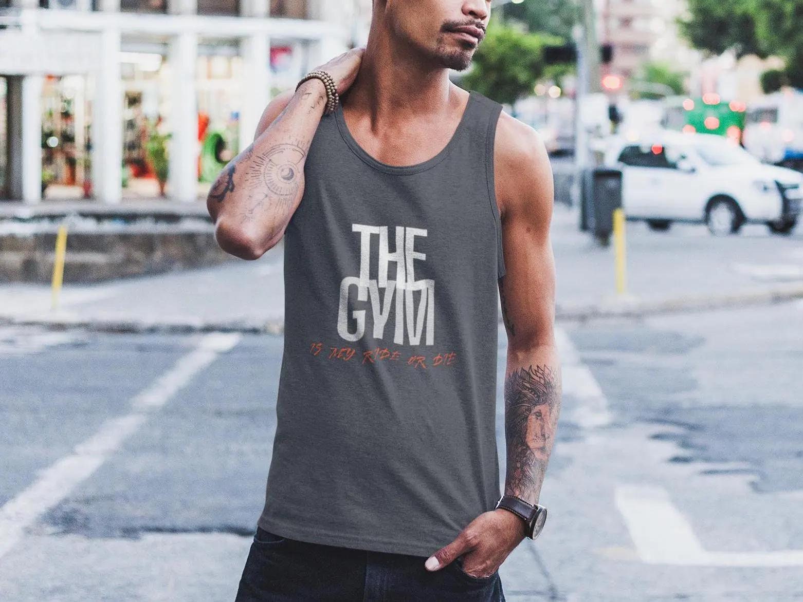 Men's Gym Tank Top Workout Sleeveless Shirt Fitness