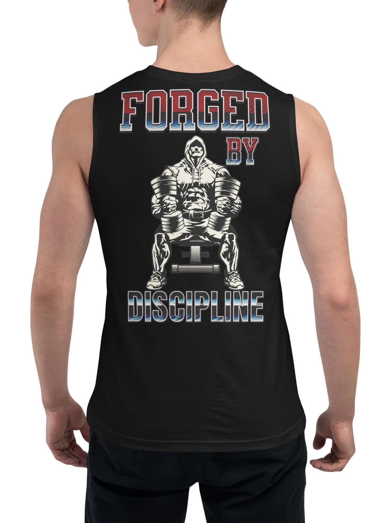 Forged Discipline Gym Tank Top Men Motivational Workout